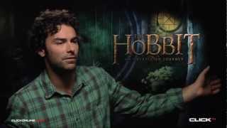 The Hobbit An Unexpected Journey Interview  Aidan Turner [upl. by Ahsila39]