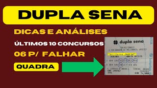 DUPLA SENA DICAS E ANÁLISES FIZEMOS A QUADRA EM 2 JOGOS APENAS [upl. by Andrel]