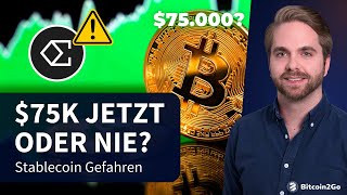 DURCHBRUCH Bitcoin auf 75k  Finanzelite will BTC Halving Ripple Stablecoin amp neue Coins 2024 [upl. by Lankton206]