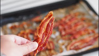 My favorite way of cooking bacon  Crispy oven baked bacon Shorts [upl. by Anicnarf]