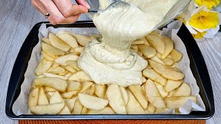 🍎😋Ich habe noch nie so einen leckeren Apfelkuchen gegessen Einfaches und leckeres Rezept [upl. by Ahsineb]