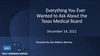 Everything you ever wanted to ask about the Texas Medical Board [upl. by Ridgley198]