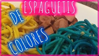 ¿Cómo hacer ESPAGUETIS DE COLORES  RECETA  MKR by Lúa [upl. by Rovner417]