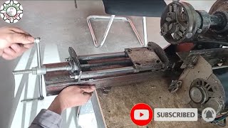 Homemade Mini Lathe Machine Part 05  Mounting Guide ways and Carriage [upl. by Tori]