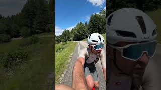 Climbing up Col de la Semnoz near Annecy cycling tourdefrance [upl. by Ameh]