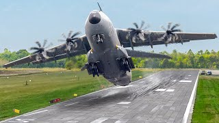 European Massive A400M Goes Vertical During Extreme Short Takeoff [upl. by Moneta]