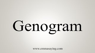 How To Say Genogram [upl. by Auria645]