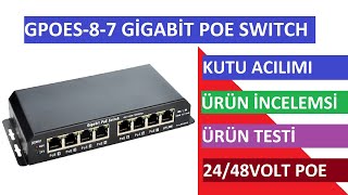 GPOES87 GİGABİT POE SWITCH ÜRÜN İNCELEMESİ [upl. by Baird]