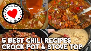 5 Best Chili Recipes Crock Pot amp Stove Top [upl. by Susanne]