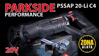 Parkside Performance PSSAP 20Li C4 Sabljasta testera  Lisicarka  TEST 4K [upl. by Rajewski986]