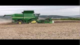 HD John Deere S680i8410 und 7930 Rapsernte 2012 in Thüringen [upl. by Phia]