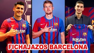 ¡LOCURA 6 GRANDES FICHAJES BOMBA del BARCELONA de ESTE MERCADO DE FICHAJES 2022 [upl. by Aisset299]