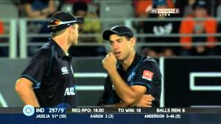 New Zealand vs India 3d ODI 2014 Final moments [upl. by Htenaj]