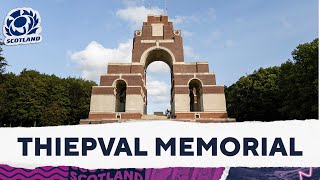 Scotland Coaches Pay Respects To Former Internationalists At Thiepval War Memorial [upl. by Aleron47]