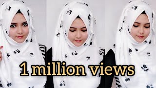 Hijab tutorial easy full coverage hijab style for schoolCollege [upl. by Jamesy993]