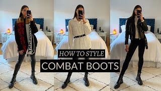 HOW TO STYLE COMBAT BOOTS  feat 5 AutumnWinter Outfits 2020 [upl. by Carissa861]