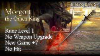 Elden Ring Morgott Thrusting Sword Parry RL1 NG7 No UpgradeAuxBuff No Hit [upl. by Boylston]