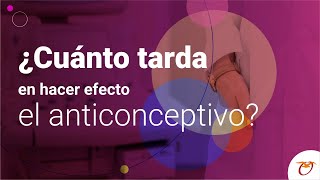 ¿Cuánto tarda en hacer efecto el anticonceptivo [upl. by Telracs869]