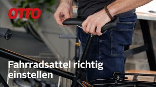 Fahrradsattel einstellen  OTTO Fahrradexperte [upl. by Ettegdirb51]