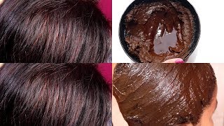 How to get BURGUNDY hair color NATURALLY at home with HENNA hair dye [upl. by Tynan]