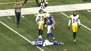 Damontae Kazee EJECTED After ILLEGAL HIT on Michael Pittman Jr 😳 [upl. by Wrigley]