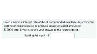 Nominal Interest Rate Compounded Quarterly basicmathssolutions510 [upl. by Anitahs471]