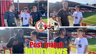 Accrington Stanley vs Port Vale post match interviews  Ripley Paton Stockley Moore amp Hackford [upl. by Anohr]