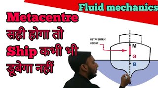 Metacentric height  metacentric height fluid mechanics  metacentric height in hindi  metacenter [upl. by Macdonell]