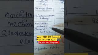 Army TGC 139 Expected CutOff 20232024 Army TGC 139 CutOff 2023 [upl. by Hotze630]