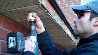 Cutting Holes For LED Recessed Soffit Lighting [upl. by Dent]