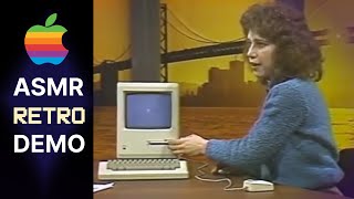 Unintentional ASMR 💾 Relaxing Retro Macintosh Demonstration 1984 [upl. by Fionna]