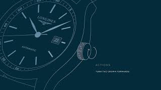 Longines User Guide  Instruction manual  3 hands date [upl. by Yxel]