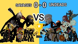 savage stickman vs undead stickman  stickman costume tournament  stick war legacy komikAnFiDi [upl. by Arykahs]