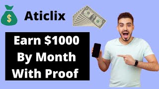 aticlix review in hindi  watching ads and earn money  aticlix payment proof  Aticlixnet [upl. by Aehsat]