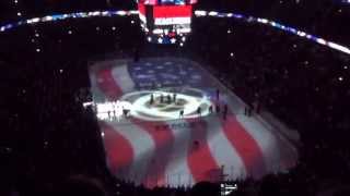 2015 Chicago Blackhawks Stanley Cup intro and national anthem [upl. by Sofia]