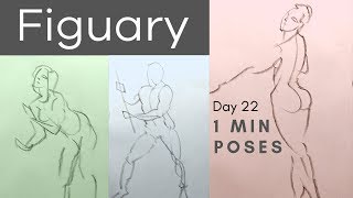 Figuary Day 22 How to do 1 MINUTE Poses [upl. by Sewell]