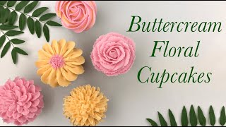 BEAUTIFUL Buttercream flower cupcakes [upl. by Su]