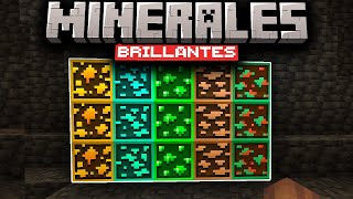 ⭐ORES BRILLANTES Para MINECRAFT BEDROCK 120 ⛏️ Texture Review [upl. by Nairred227]