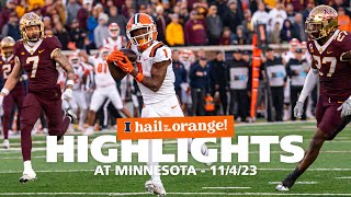 Illini Football  Highlights at Minnesota 11423 [upl. by Druci]