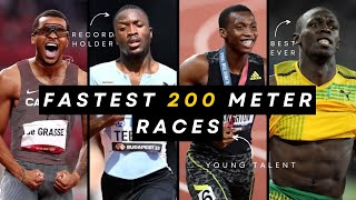 Top 10 Fastest 200 Meter Races  200m Dash World Records [upl. by Beaufort739]