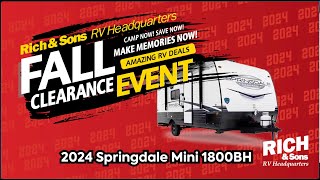 2024 Springdale 1800BH on sale at the Rich amp Sons RV HQs Fall Clearance Event [upl. by Assirac432]