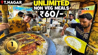 Unlimited Non Veg Meals ₹60🔥 ரோட்டு கடை சாப்பாடு ❤  Irfans View [upl. by Shanly]