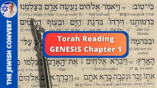 Genesis Chapter 1  Torah Reading in Hebrew with English Translation  TORAH STUDY [upl. by Nwahsit772]