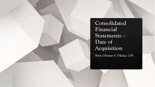 AFAR Consolidated Financial Statements  Date of Acquisition 1 of 2 [upl. by Laaspere385]