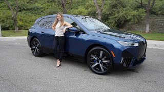 New 2025 BMW iX xDrive50 Review  21quot Aero Wheels  300 Mile Range  Test Drive Review with Eriika [upl. by Odlabu]