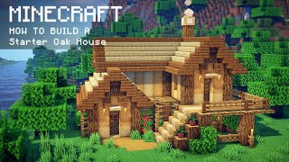 Minecraft How To Build a Starter Oak House [upl. by Fe]