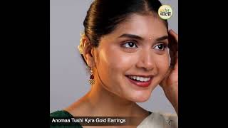 Anomaa Tushi Kyra Gold Earrings II Kalyan Jewellers II [upl. by Euhc171]