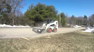 Bobcat S250 Sweeping Driveway [upl. by Mccallum]