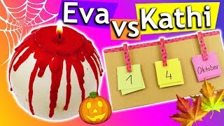 DIY Herbstferien Idee  Kalender vs Halloween DIY für den Herbst  Kathi amp Evas Ideen Challenge 183 [upl. by Nahbois]