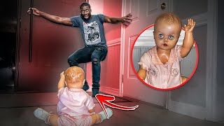 TERRIFYING HAUNTED DOLL PRANK ON BOYFRIEND  🏚️👻 [upl. by Dyana]